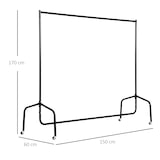 thumbnail of HOMCOM Rella Appendiabiti Attaccapanni in Metallo con Rotelle