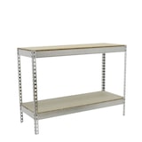 thumbnail of SimonRack Industrieregal, 900x1200x600 mm, 600 kg am Biegepunkt, 2 Holzböden, Garagenregal, Verzinkt/Holz- Simonforte