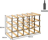 thumbnail of PROREGAL Modulares Weinregal VINOTECA MOD METAL | HxBxT 32,5x52,5x24,5cm | 5x3 Flaschen | Massives Kiefernholz | Natur | Flaschenregal