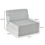 thumbnail of COSTWAY 3-in-1 opvouwbare slaapbank, opvouwbaar matras, extra dik schuim (15 cm), slaapbank, vloermatras, opvouwbaar matras