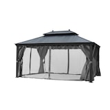 thumbnail of Alu Pavillon BAGDAD 3,65x3,65 m Metalldach Pergola Aluminium