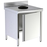 thumbnail of Mesa de esvaziamento de pratos com anel de silicone e porta - 700x700x850 mm - 10707APM Eurast