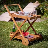 thumbnail of CASARIA® Servierwagen Beistelltisch Garten mit Rollen Holz
