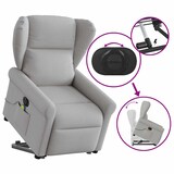 thumbnail of vidaXL Massagesessel mit Aufstehhilfe Elektrisch Wolkengrau Stoff