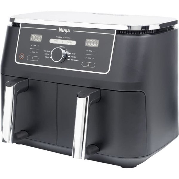 Friteuse Electrique  sans huile Dual Zone   Foodi Max - AF400EU - 2470W - 9,5L - 2 tiroirs de cuisson - 6 modes de cuisson prédéfinis usage non-intens