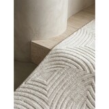 thumbnail of Teppich Kurzflor 3D-Effekt Modern Waschbar Strapazierfähig Esszimmer Flur OEKO-TEX Creme 240x340 cm Gekettelt – ILLER von Kadima Design
