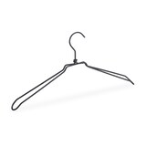 thumbnail of Relaxdays Kleiderbügel, 12er Set, für Hemden, Jacken & Blusen, Industrie Design, Metall, 45 cm breit, Bügel, schwarz