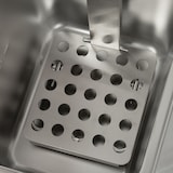 thumbnail of VERTES Freidora de acero inoxidable, capacidad de 8 litros, 50-200 °C, 2800 W, 230 V, principio de zona fría, freidora para hostelería.