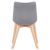 thumbnail of Set de 2 Sillas de comedor Passaic en terciopelo Gris