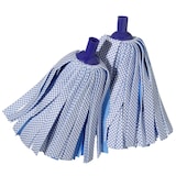 thumbnail of METRO PROFESSIONAL Mocio per pavimenti, viscosa/poliestere, 19 x 9 x 34 cm, 116 g, blu/bianco, 2 unità