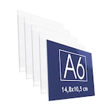 thumbnail of Danieli Store | Soporte para cartel de pared en metacrilato | Expositor para avisos de pared | Cartel de pared con adhesivo (5 Unidades A6 Horizontal)