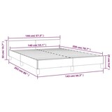 thumbnail of vidaXL Bettgestell mit Kopfteil ohne Matratze Weiß 140x200 cm