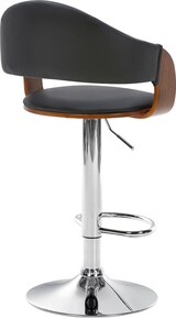 thumbnail of Décoshop26 - Barhocker im Retro-Chic-Design mit schwarzem PVC-Sitz Gestell aus Walnussholz und verchromten Metallbeinen 10_0005289