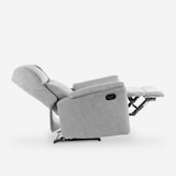 thumbnail of Poltrona relax reclinabile manuale con poggiapiedi in tessuto Hope - Grigio chiaro-SR111010FGC
