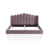 thumbnail of SalesFever Muschelbett aus Samt | 140 x 200 cm | Beine aus goldfarbenem Chrom