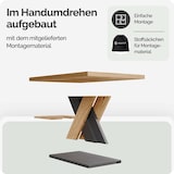 thumbnail of CASARIA® Couchtisch Detroit Holz Grau 90x60x45cm 2 Ablagen Wohnzimmertisch