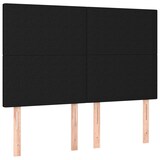 thumbnail of vidaXL LED Kopfteil Schwarz 144x5x118/128 cm Stoff