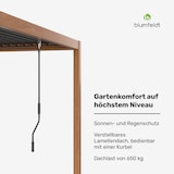 thumbnail of LuminaHaven Pergola 3x4 verzinkter, holzfarbener Stahl Schwarz