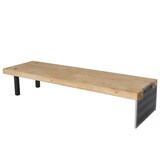thumbnail of Lowboard HWC-L75, TV-Rack Fernsehtisch TV-Tisch, Industrial Massiv-Holz MVG-zertifiziert 40x200x60cm, natur