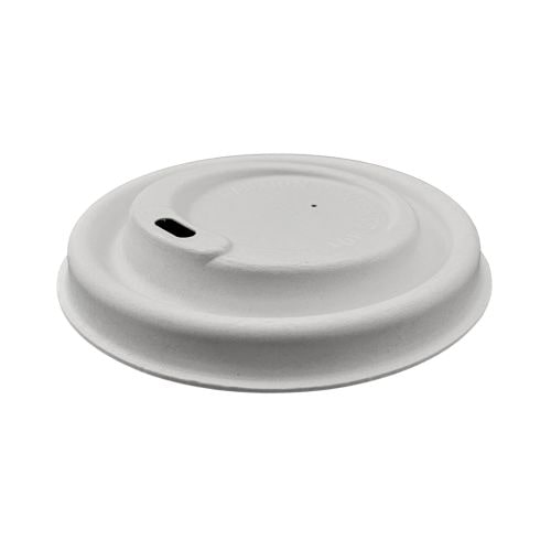 Tapas de viaje de caña de azúcar para vasos de ø 9 cm, blancas (1000 unidades)