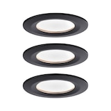 thumbnail of Paulmann Spot encastré LED 3-Step-Dim Nova Coin Kit de base fixe IP44 rond 78mm  Coin 3x6W 3x470lm 230V gradable 2700K Noir mat 94474