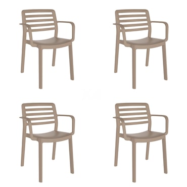 garbar WIND Fauteuil Intérieur, Extérieur Set 4 Sable