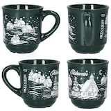 thumbnail of 36x Glühweinbecher 0,2L grün Weihnachtslandschaft Keramik Glühweintassen geeicht