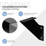 thumbnail of ML-Design Regalhalterung 4er Set 15 cm Schwarz, Metall, dreieckige Regalwinkel, schwebende Wandhalterung 90°, Wandkonsole Hängeregal Regalstütze