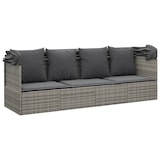 thumbnail of Helloshop26 - Cama lounge de exterior con techo y cojines de resina tejida en gris 02_0012020