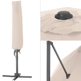 thumbnail of tectake Ombrellone Daria con involucro protettivo e pedale, Ø 300 cm - beige - 403133