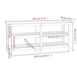 thumbnail of vidaXL Werkbank 181x50x80 cm massief grenenhout
