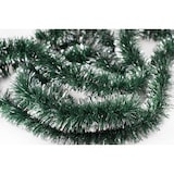 thumbnail of 3m Weihnachtsgirlande 5cm Lamettagirlande Weihnachtsbaumgirlande Dekogirlande Weihnachten Christbaumgirlande Lametta Girlande Dunkelgrün Silber