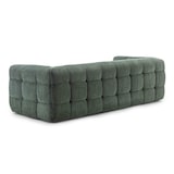 thumbnail of Canapé 3 places en bois et polyester vert L 228 cm
