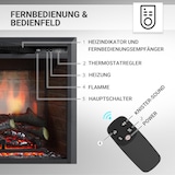 thumbnail of BALDERIA Calida 33, chimenea eléctrica empotrable, efecto llama LED, calefacción