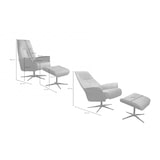 thumbnail of KAWOLA Relaxsessel FERREIRA Drehsessel Leder braun mit Hocker