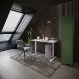 thumbnail of Bisley E-StarterTech elektrisch höhenverstellbarer Schreibtisch 140x80 cm in eiche - Elektrischer Tisch höhenverstellbar mit Memory-Funktion