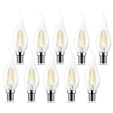 thumbnail of 10x LED Leuchtmittel E14 Filament Flamme Kerzenform C35T 4W 400 Lumen warmweiß (3000 K)
