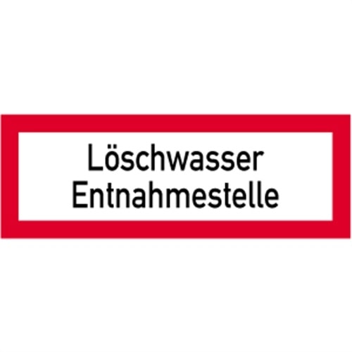 Schild Löschwasser Entnahmestelle, Alu, reflektierend RA1, 297x105 mm