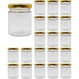thumbnail of 20 Leeren Glas-Marmeladengläsern 100ml - Glasgläser, Kleine Töpfe, Einmachgläser für Konserven, Glas-Honigtopf, Joghurtglas - Hochzeit