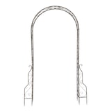 thumbnail of DanDiBo Rosenbogen Metall 254x159 cm Braun 96025 Torbogen Gartentor Eisen Rankhilfe Rankgitter Rundbogen ohne Tür