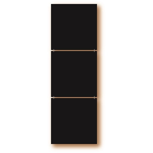 BEQUET Panneau mural ardoisé fil nylon 'TRIO' noir 30x90cm x1