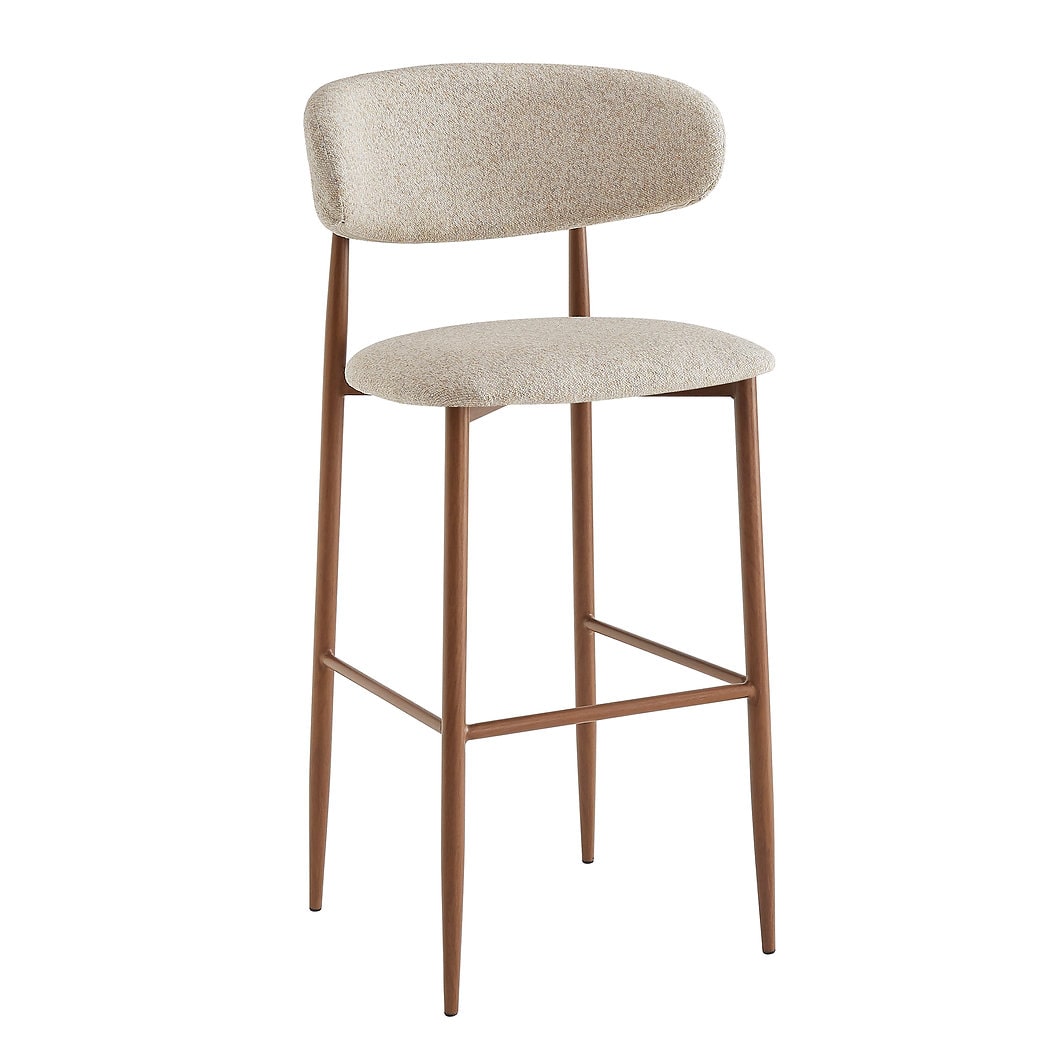 Lot de 2 tabourets de bar hortense greige, 105x49x55 cm, France mobilier chr