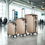 thumbnail of tectake Set di 3 valigie Talia con bilancia ed etichette - Champagne