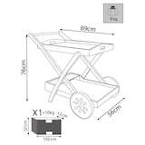 thumbnail of BS COM Carrello da Giardino portavivande in Legno Acacia cm 87x56x76 87x56x76 cm Marrone