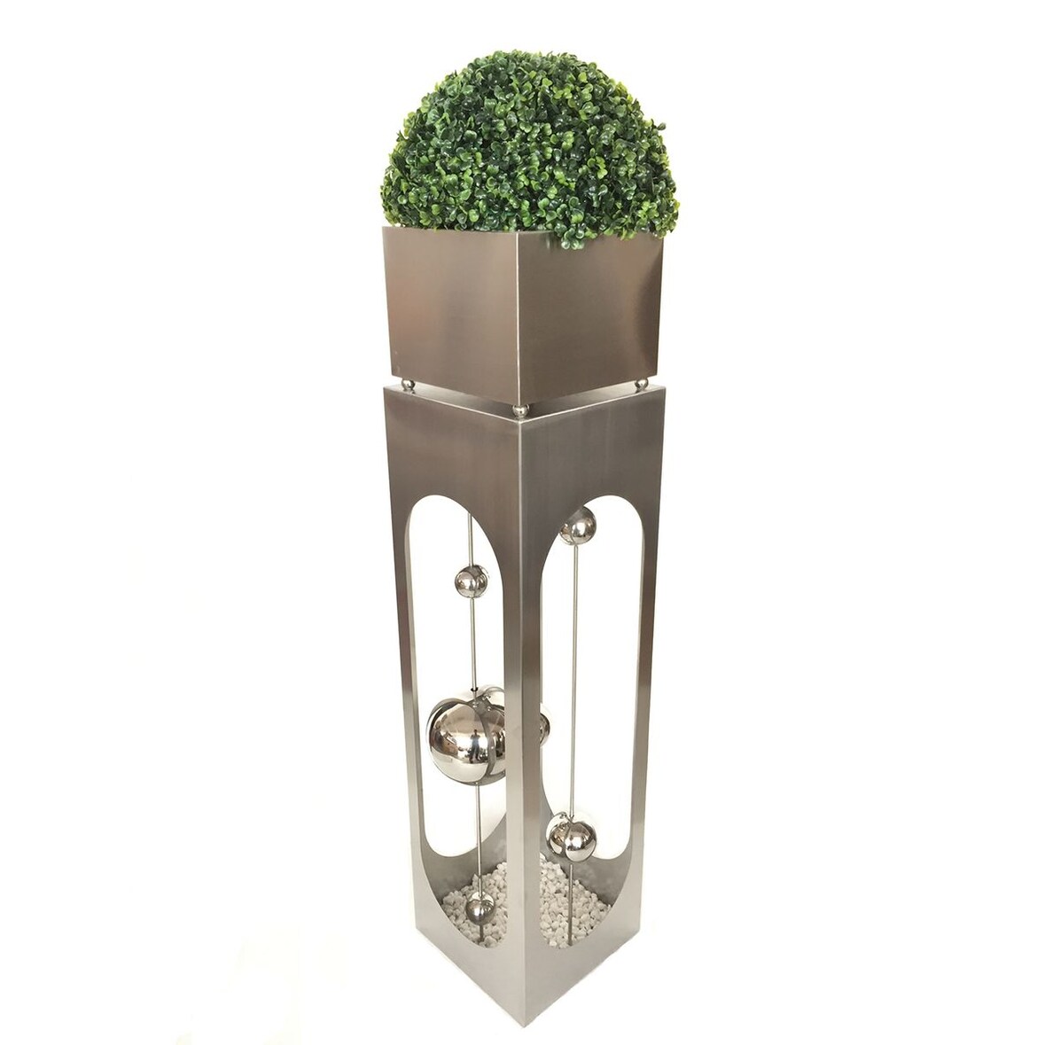 Edelstahl Pflanzsäule Gartensäule Dekosäule Blumensäule Säule Garten Deko