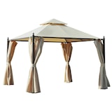 thumbnail of Outsunny Gazebo Tendone da Giardino, in Ferro, Tende Laterali, 3x3m