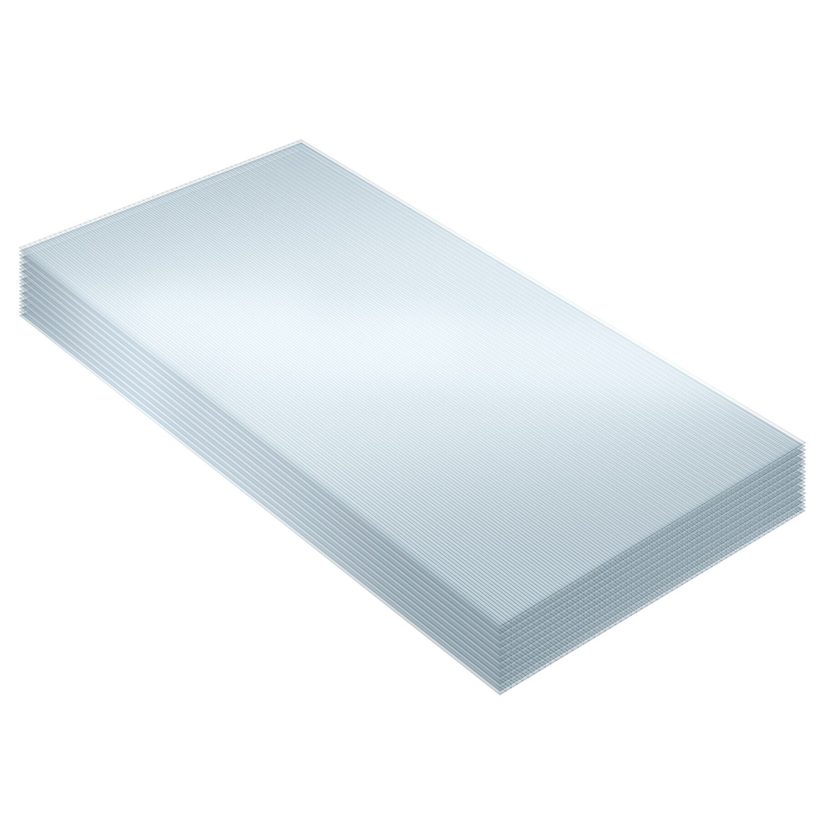 tectake Lot de 10 plaques doubles SHINY en polycarbonate découpables - 121 x 60,5 x 0,6 cm - 405928