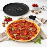 thumbnail of Zenker Pizza Stahlblech Set Pizzablech 6-tlg. Antihaftbeschichtet schwarz