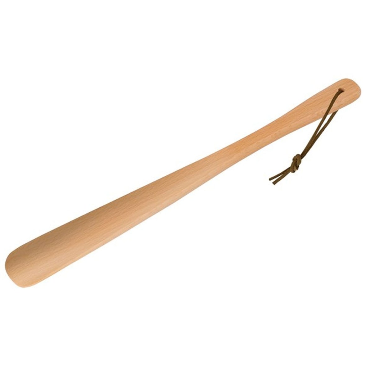 Schuhlöffel Schuhanzieher aus Holz mit Lederband 37 cm