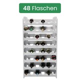 thumbnail of ARTECSIS Weinregal stapelbar Kunststoff für 48 Flaschen, stabiles Flaschenregal für Gastronomie und Lagerraum, erweiterbare Weinlagerung, Granit grau